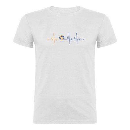 Детска Тениска BAREZO Volleyball Heartbeat T-Shirt White 534196 Volleyball-Heartbeat-Shirt